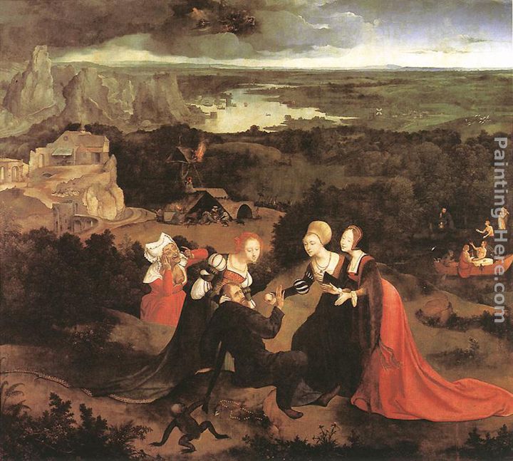 Temptation of St Anthony painting - Joachim Patenier Temptation of St Anthony art painting